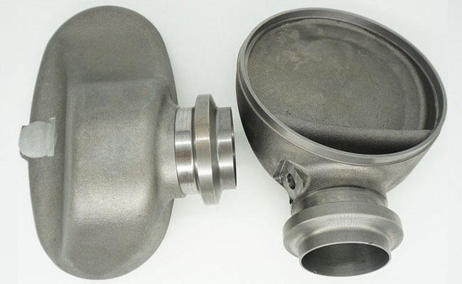  Metallwerfende Teile für Auspuffflansch im Kugelgraphit-Roheisen GJS-SiMo 40-6